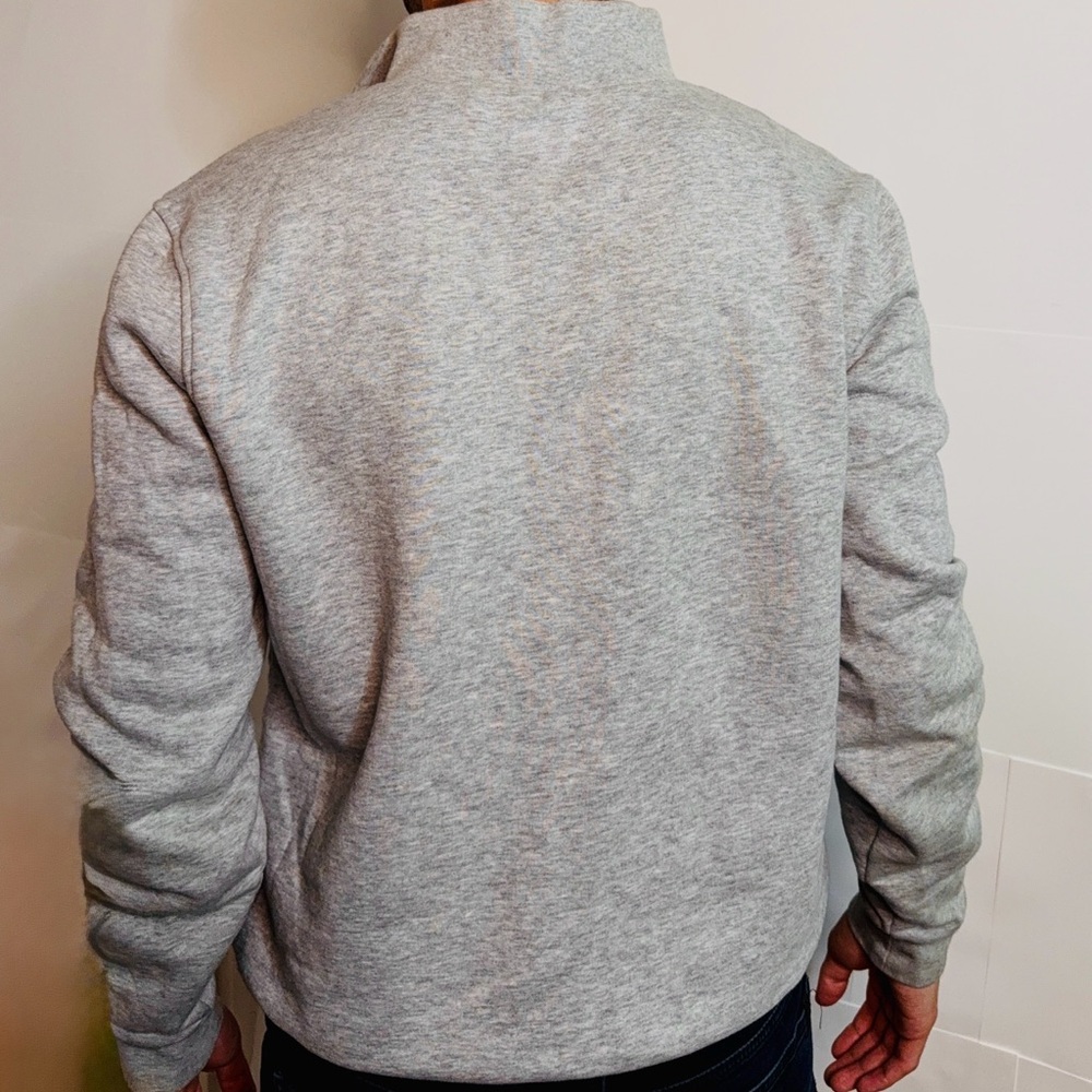 Lacoste Sport Heather Gray Quarter-Zip Pullover - Picture 4 of 7